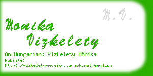monika vizkelety business card