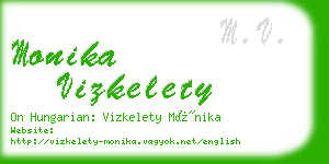 monika vizkelety business card